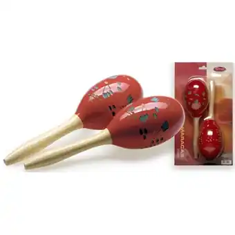 Haute Qualité Stagg MRW-29 - Paire de maracas en bois ovale 29 cm