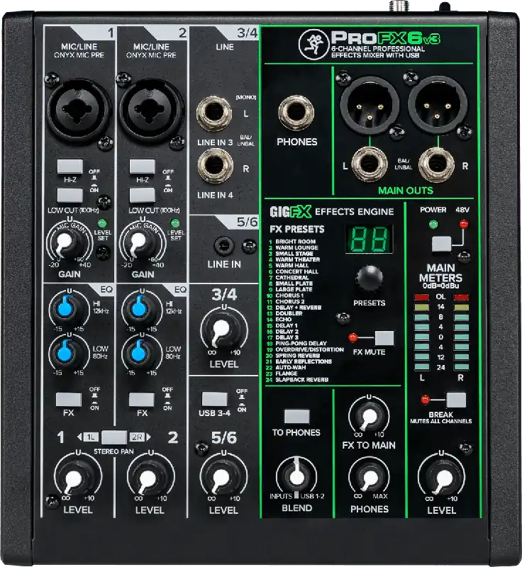 Mackie PROFXV3 - USB 6 canaux + effets Usine Directe