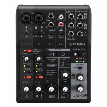 YAMAHA AG06 MK2B CONSOLE USB STREAMING Expédié Aujourd'hui