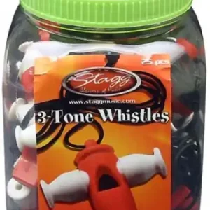 DISCONTINUE Stagg TTW-025 RD/WH > Boite de 25 sifflets a 3 tons > Rouge et Blanc Vente Flash