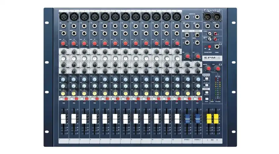 Soundcraft Console EPM 12 voies mono + 2 voies stéréo Dernier Modèle