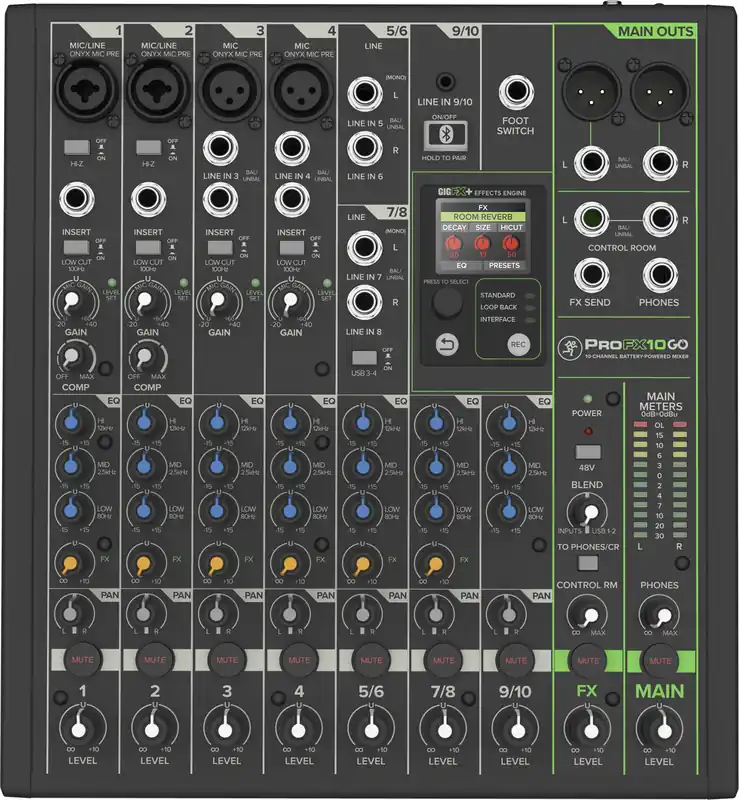 Prix Réduit Mackie SMK PROFX10GO Console mixage USB 10 canaux + effets