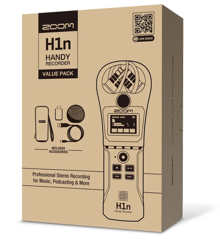 Meilleure Vente Zoom PACK Enregistreur 2 pistes portable avec accessoires H1n-VP VALUE PACK