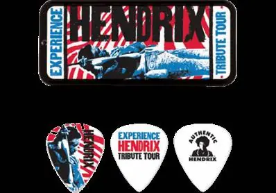 Dunlop Boite 6 médiators Jimi Hendrix - Tribute tour Commande En Gros
