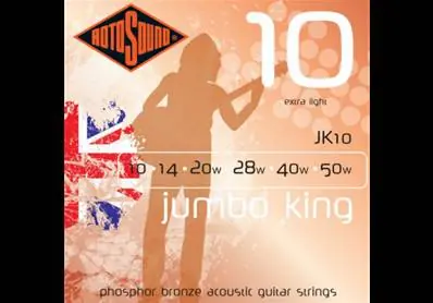 Remise Rotosound JK10 - Jeu de Cordes Guitare Acoustique Jumbo King Extra Light 10-50