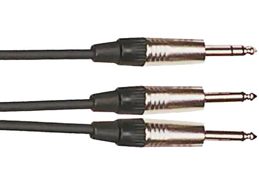 Yellow Cable K05-3 - Cable Audio Mixte 2 Jacks Mono Mâle/Jack Stéréo Mâle 3m Satisfait Ou Remboursé