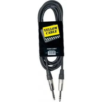 Yellow Cable K15-6 - Cable Audio Mixte Jack Stéréo Mâle/Jack Stéréo Mâle 6m Seulement Aujourd'hui