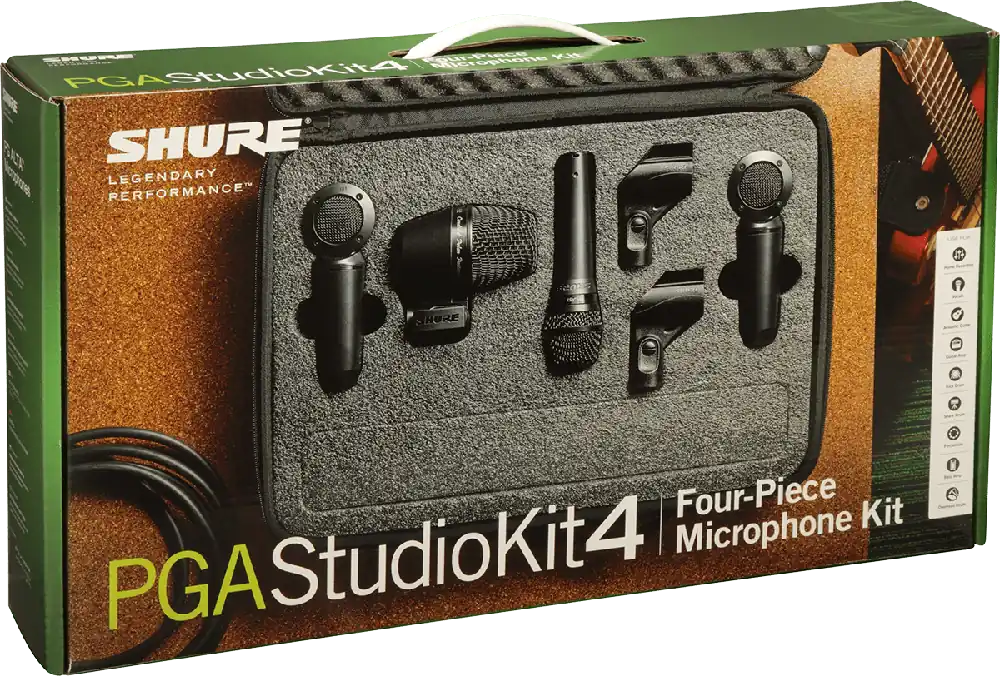 Shure PGASTUDIOKIT4 Kit 4 micros studio PGA52, 57, 181 (x2) Petit Prix