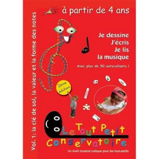 Prix Réduit DISCONTINUE Je dessine j‘écris je lis la musique Vol 1 La clé de sol, la valeur et la forme des notes