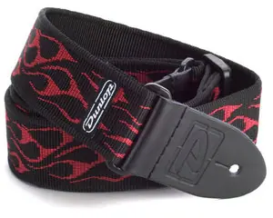 Dunlop D38-11RD Sangle Guitare - Flambe Rouge Prix Réduit