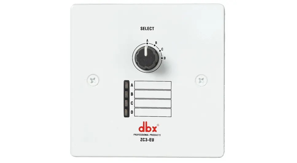 Offre Limitée DBX ZC3EU Platine murale contrôle de programmes pour ZonePRO/DR