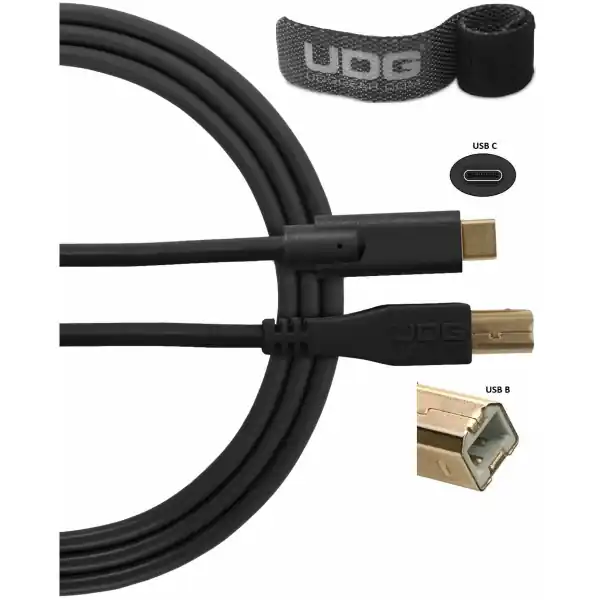 UDGUltimate Audio Cable USB 2.0 C-B Straight 1,5m - U96001BL (1,5m) Vente Directe