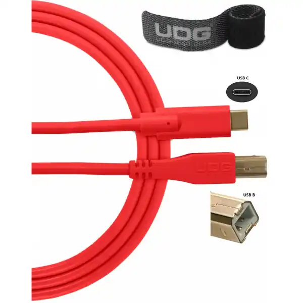 Promotion Saisonnière UDGUltimate Audio Cable USB 2.0 C-B Straight 1,5m - U96001RD (1,5m)