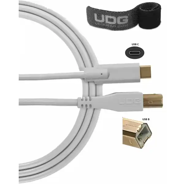 Achetez Aujourd'hui UDGUltimate Audio Cable USB 2.0 C-B Straight 1,5m - U96001WH (1,5m)