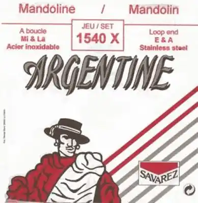 Argentine CORDES 1540X MANDOLINE 10-34 Mi et La inox Nouveauté