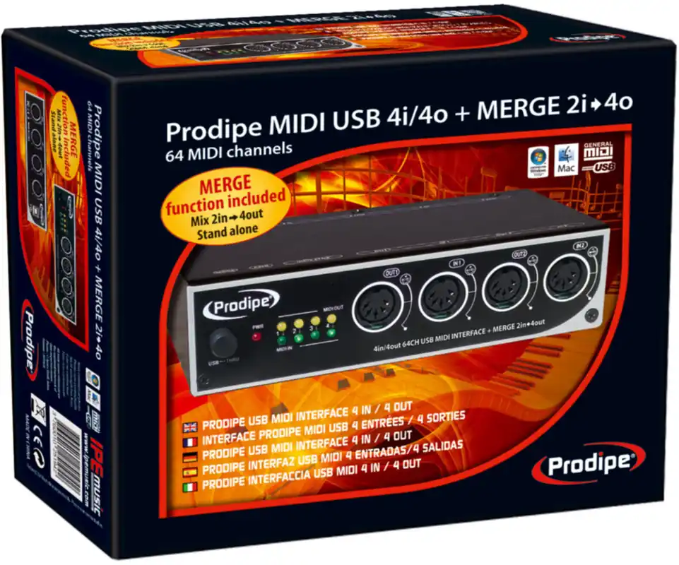 Promotion Prodipe Interface MIDI USB 4in/4out