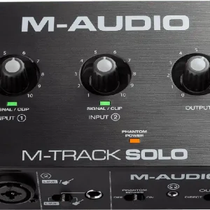 Dernier Modèle M-Audio MTRACK-SOLO 2 canaux, 1 entrées combo + entrée jack instrument/ligne