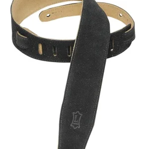 DISCONTINUE Levy‘s MS26-BLK Sangle guitare suede noir Offre Limitée
