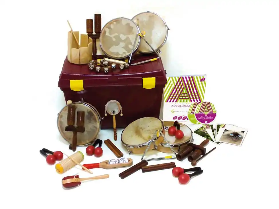 Fuzeau 71208 - MALLE 24 INSTRUMENTS POUR ATELIER D‘EVEIL MUSICAL Prix Choc