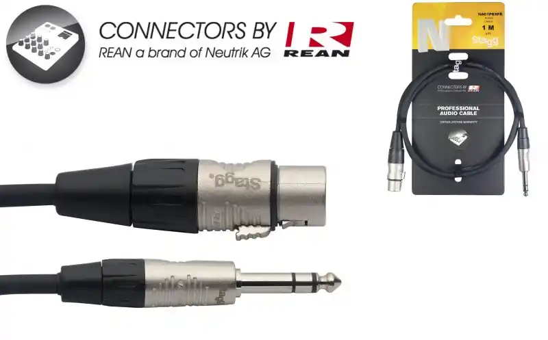 Stagg NAC1PSXFR - Câble Audio Rean Jack Mal / XLR Fem - 1M Prix Bas