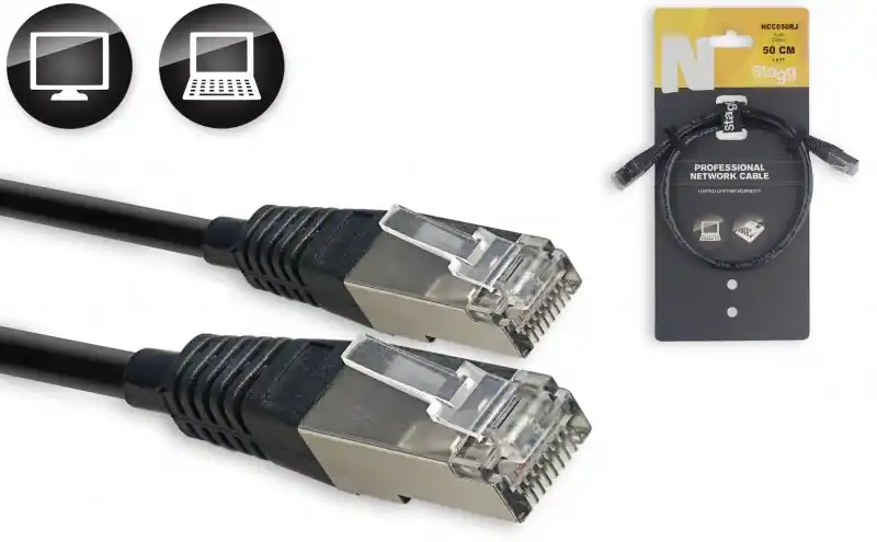 DISCONTINUE Stagg NCC050RJ - Câble Ordinateur Ethernet RJ45 / RJ45 - 50CM Acheter Direct