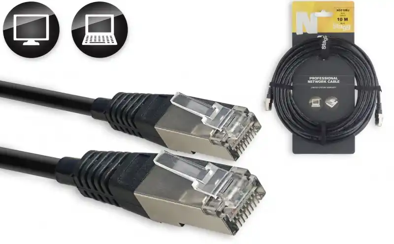 DISCONTINUE Stagg NCC10RJ - Câble Ordinateur Ethernet RJ45 / RJ45 - 10M Paiement Sécurisé