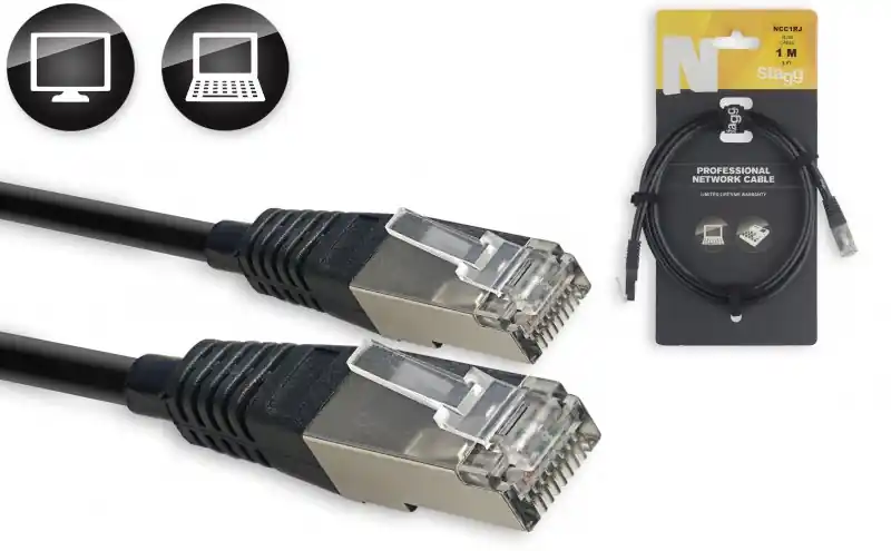 DISCONTINUE Stagg NCC1RJ - Câble Ordinateur Ethernet RJ45 / RJ45 - 1M Meilleur Choix