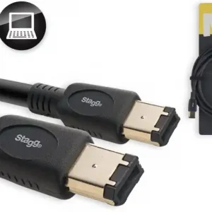 Stagg NCC3FW6 - Câble Ordinateur Firewire 400Mbits - 3M Commande En Gros