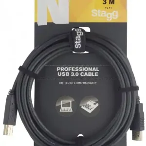 Vente Flash Stagg NCC3U3AU3B - Câble Ordinateur USB 3.0 / SuperSpeed USB - 3M