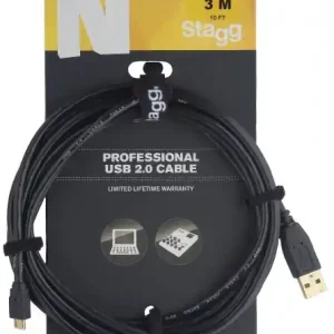 Offre Spéciale DISCONTINUE Stagg NCC3UAUCB - Câble Oridnateur Micro-USB B / USB A - 3M