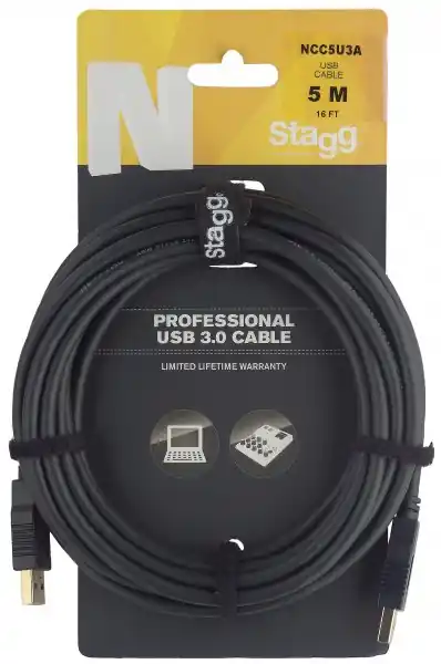 Retour Gratuit DISCONTINUE Stagg NCC5U3A - Câble Ordinateur USB 3.0 - 5M