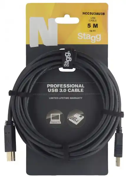 Achetez Aujourd'hui Stagg NCC5U3AU3B - Câble Ordinateur USB 3.0 / SuperSpeed USB - 5M