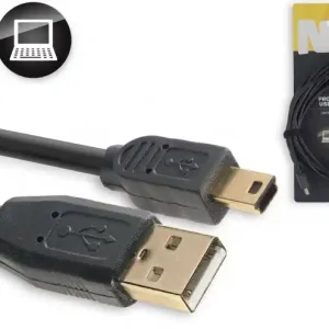 Promotion Saisonnière DISCONTINUE Stagg NCC5UAUNB - Câble Ordinateur Mini-USB B / USB A - 5M
