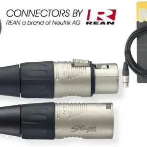 Must-Have DISCONTINUE Stagg NDX5R-5- Câble DMX Rean XLR5 Fem / XLR5 Mal - 5M
