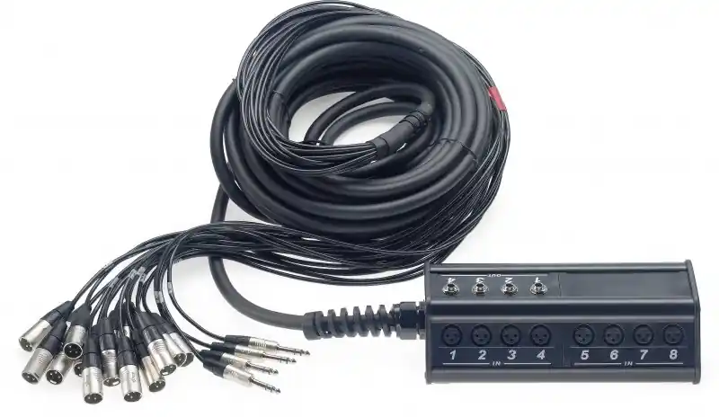 Remise DISCONTINUE Stagg NSB-15/16X4PR - Boitier multicâbles 16 XLR Mal / 4 Jack Mal - 25M