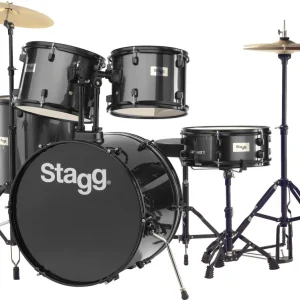Bon Marché Stagg TIM122B BK - Batterie acoustique Standard 22‘‘ - Black