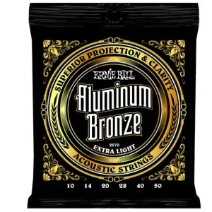 Ernie Ball 2570 Cordes guitare acoustiques aluminium bronze extra-light 10-50 Meilleure Vente