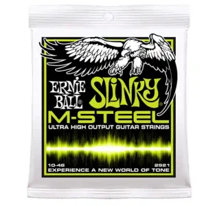 Meilleure Vente Ernie Ball 2921 Cordes guitare électriques M-Steel regular slinky 10-46