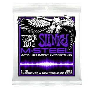 Promotion Saisonnière Ernie Ball 2920 Cordes guitare électriques M-Steel power slinky 11-48