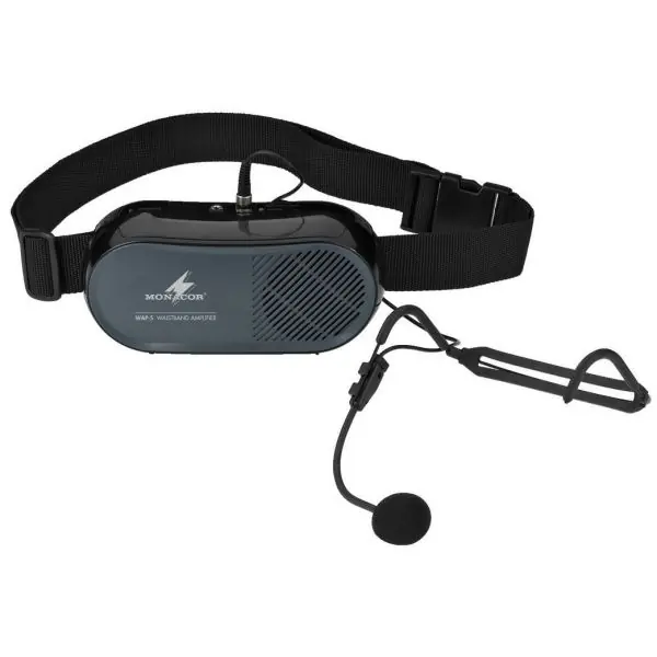 EnergysonPorte voix ceinture WAP-5 portable avec micro serre-tête Vente Flash
