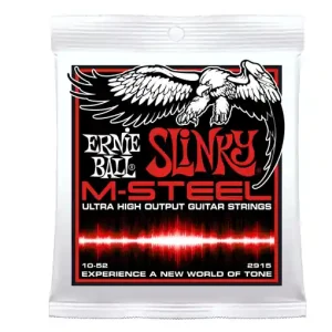 Usine Directe Ernie Ball EP02915 Cordes de guitare électrique M-Steel Heavy Bottom 10-52