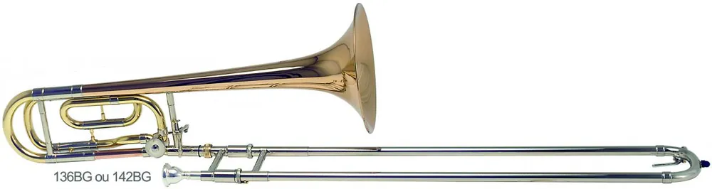 Acheter En Ligne MTP 136BG - Trombone Sib-Fa complet verni - perce medium
