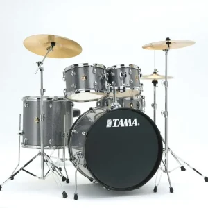 Promotion DISCONTINUE Tama RM50YH6C-GXS - kit Rhythm Mate 5 futs avec accessoires et cymbales - Galaxy Silver