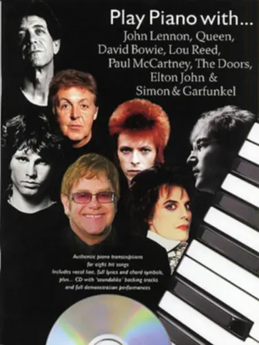 Promotion Saisonnière Wise Publications Play Piano With J. Lennon, Queen, D. Bowie, L. Reed, P. McCartney, The Doors, E. John, Simon And Garfunkel