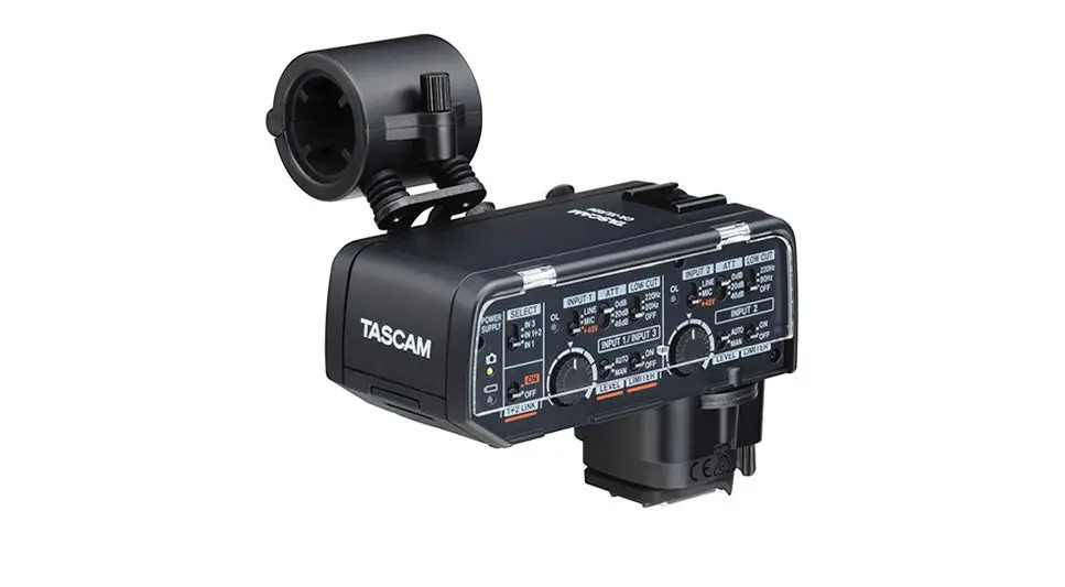 Tascam CA-XLR2D-C Adaptateur microphone XLR pour appareils photo hybrides Top Vente