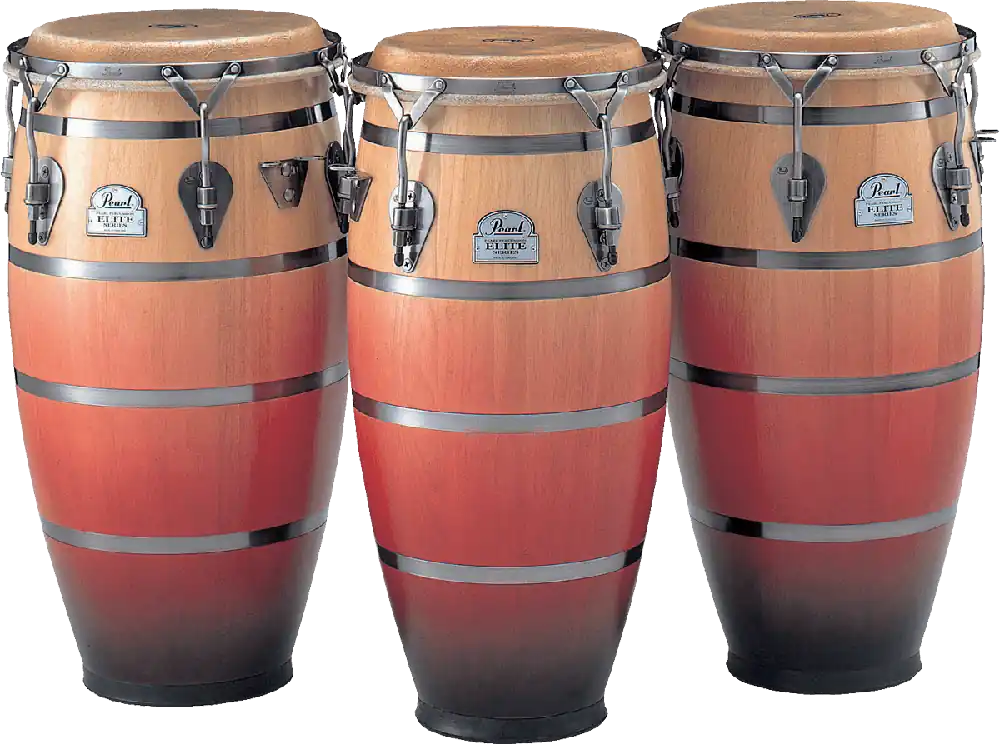 Soldes Pearl Drums CW125FC-526 Congas Elite Folkloric - Tumba chêne 12" 1/2 Crimsom Sunrise