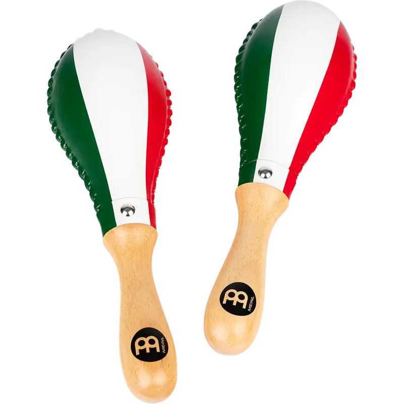Seulement Aujourd'hui Maracas Meinl Rawhide Traditional - Mexico Flag