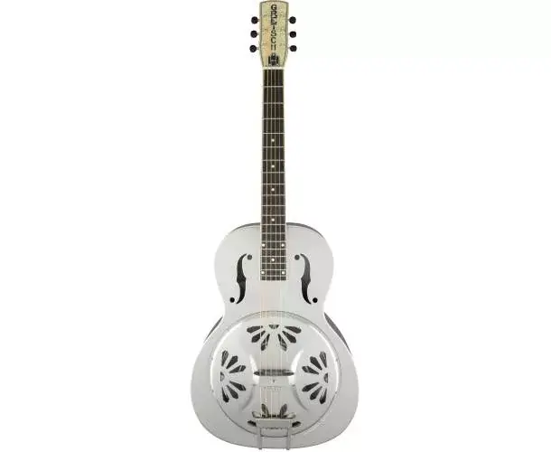 Authentique G9221 BOBTAIL™ STEEL ROUND-NECK A.E. STEEL BODY SPIDER CONE RESONATOR GUITAR FISHMAN NASHVILLE RESONATOR PICKUP