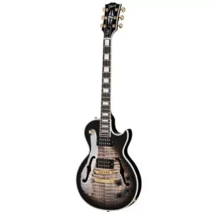 Soldes CUSTOM LES PAUL CUSTOM 5A QUILT WITH F-HOLES, COBRA BURST