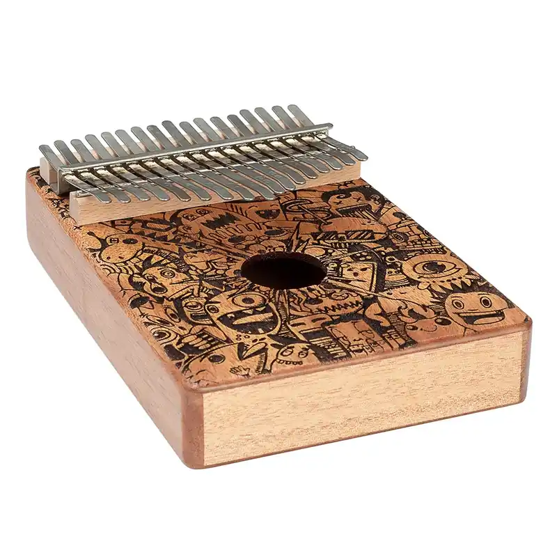 SELA Kalimba 17 Lames Hollow Mahogany - Little Monster Laser Petit Prix